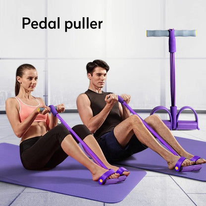 4 Tube Elastic Puller Rope For Fitness Exercises